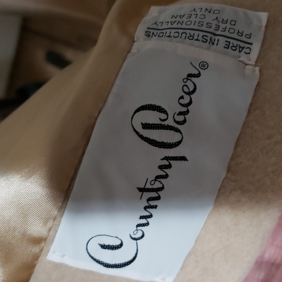 🎀 Vintage 70s Tan Wool Country Pacer Coat - Picture 7 of 9